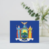Flagge New Yorks Postkarte (Stehend Vorderseite)