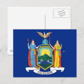 Flagge New Yorks Postkarte (Vorne/Hinten)