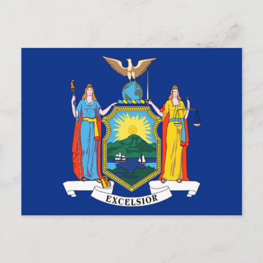 Flagge New Yorks Postkarte (Vorderseite)