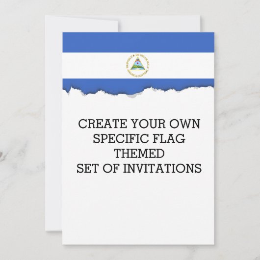 Flagge Nicaraguas Einladung (Vorderseite)
