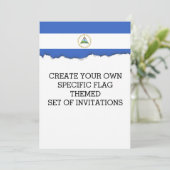 Flagge Nicaraguas Einladung (Stehend Vorderseite)