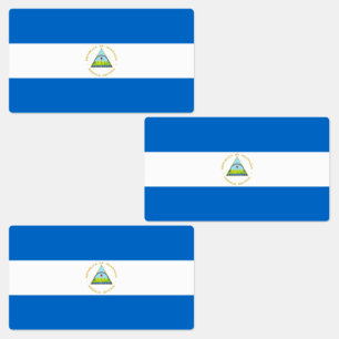 Flagge Nicaraguas Etiketten