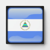 Flagge Nicaraguas Fotoplatte (Vorderseite)