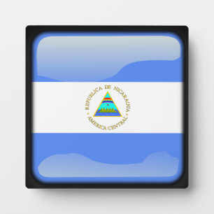 Flagge Nicaraguas Fotoplatte