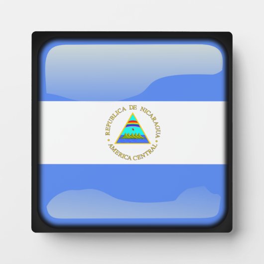 Flagge Nicaraguas Fotoplatte (Vorderseite)