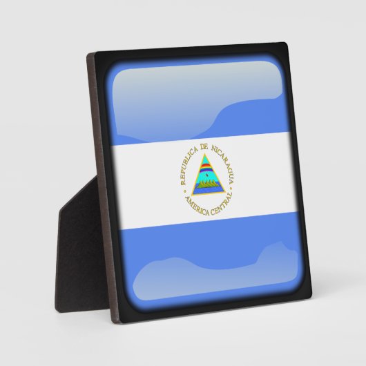 Flagge Nicaraguas Fotoplatte (Vorderseite)