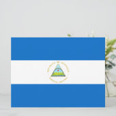 Flagge Nicaraguas Karte (Stehend Vorderseite)