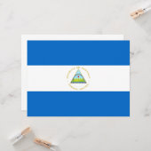 Flagge Nicaraguas Karte (Vorderseite/Rückseite Beispiel)