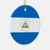 Flagge Nicaraguas Keramik Ornament (Rechts)