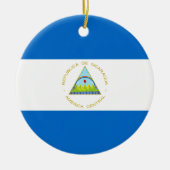 Flagge Nicaraguas Keramik Ornament (Vorne)