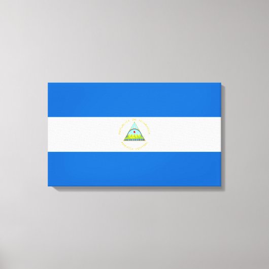Flagge Nicaraguas Leinwanddruck (Vorderseite)