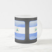 Flagge Nicaraguas Mattglastasse (VorderseiteRechts)