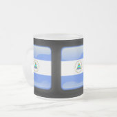 Flagge Nicaraguas Mattglastasse (Vorderseite Links)