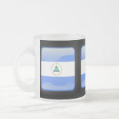 Flagge Nicaraguas Mattglastasse (Links)