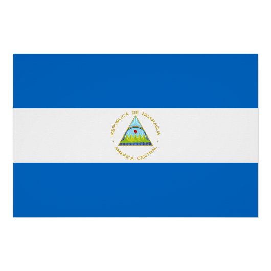 Flagge Nicaraguas Poster (Vorderseite)