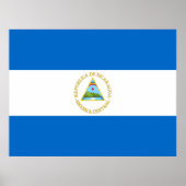 Flagge Nicaraguas Poster (Vorne)