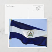 Flagge Nicaraguas Postkarte (Vorne/Hinten)