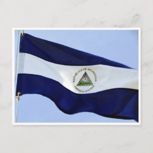 Flagge Nicaraguas Postkarte