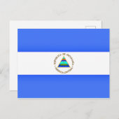 Flagge Nicaraguas  Postkarte (Vorne/Hinten)