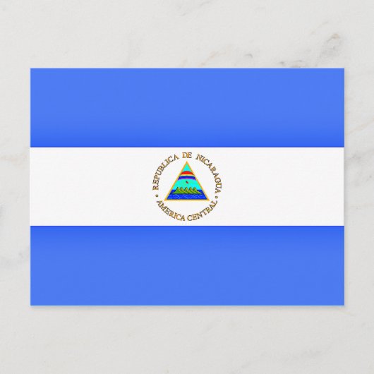 Flagge Nicaraguas  Postkarte (Vorderseite)