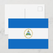 Flagge Nicaraguas Postkarte (Vorne/Hinten)