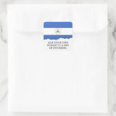 Flagge Nicaraguas Quadratischer Aufkleber (Tasche)