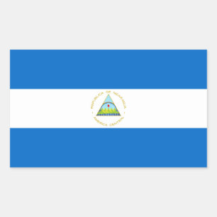 Flagge Nicaraguas Rechteckiger Aufkleber