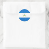 Flagge Nicaraguas Runder Aufkleber (Tasche)