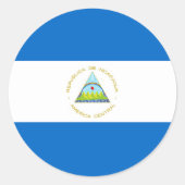 Flagge Nicaraguas Runder Aufkleber (Vorderseite)