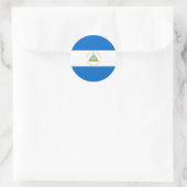 Flagge Nicaraguas Runder Aufkleber (Tasche)