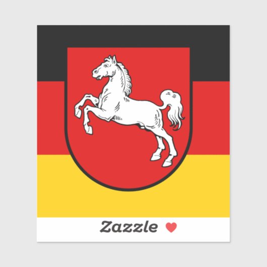 Flagge Niedersachsens Vinyl Sticker (Blatt)