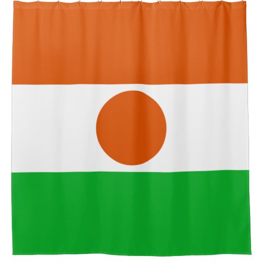 Flagge Niger (afrikanisches Land) Duschvorhang (Vorderseite)