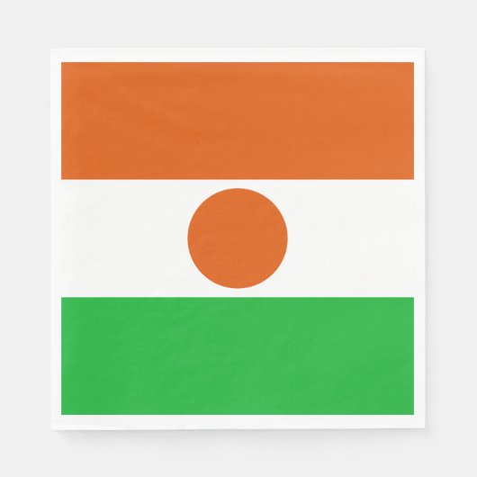 Flagge Niger (afrikanisches Land) Serviette (Vorderseite)