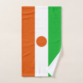 Flagge Niger Badhandtuch Set (Handtuch)