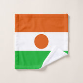 Flagge Niger Badhandtuch Set (Waschlappen)
