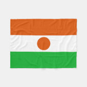 Flagge Niger Fleecedecke (Vorderseite (Horizontal))