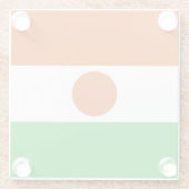 Flagge Niger Glasuntersetzer (Rückseite)
