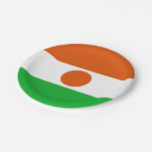 Flagge Niger Pappteller (Schrägansicht)