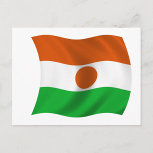 Flagge Niger Postkarte