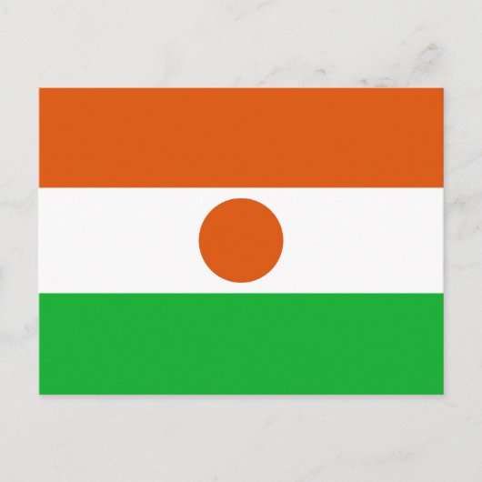 Flagge Niger Postkarte (Vorderseite)