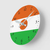 Flagge Niger Runde Wanduhr (Winkel)