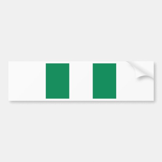 Flagge Nigerias Autoaufkleber (Vorne)