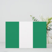 Flagge Nigerias Briefpapier (Stehend Vorderseite)