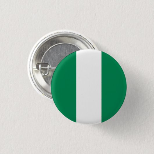 Flagge Nigerias Button (Vorne & Hinten)