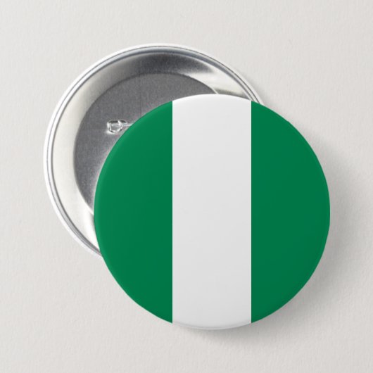 Flagge Nigerias Button (Vorne & Hinten)