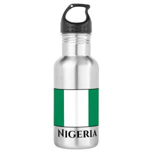 Flagge Nigerias Edelstahlflasche
