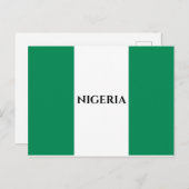 Flagge Nigerias Feiertagspostkarte (Vorne/Hinten)