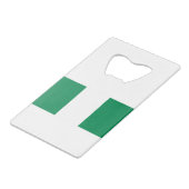 Flagge Nigerias Geldbeutel Flaschenöffner (Rückseite Schrägansicht)