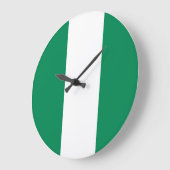 Flagge Nigerias Große Wanduhr (Winkel)