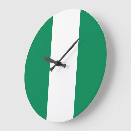 Flagge Nigerias Große Wanduhr (Winkel)